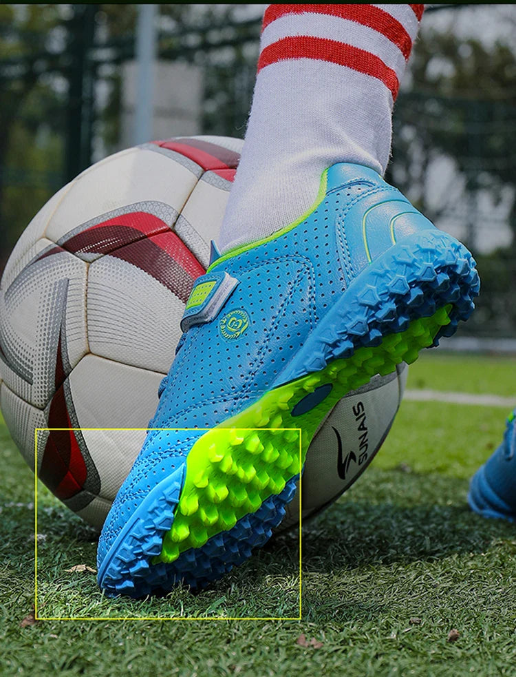 Children's Boys Low-Top Football Shoes Summer Breathable Sport Training Sneakers Outdoor Youth Turf Soccer Shoes