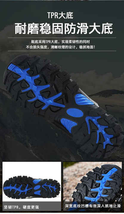 Trendy Classic Men Ankle Boots Wear Resisting Hiking Shoes Cow Suede Men Boot Comfortable Walking Sneaker For Man Tactical Shoes
