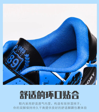 Kids Soccer Shoes HOOK&LOOP Football Sports Shoes Boy Outdoor Non-Slip Training Shoes Child Lightweight Children's Soccer Cleats