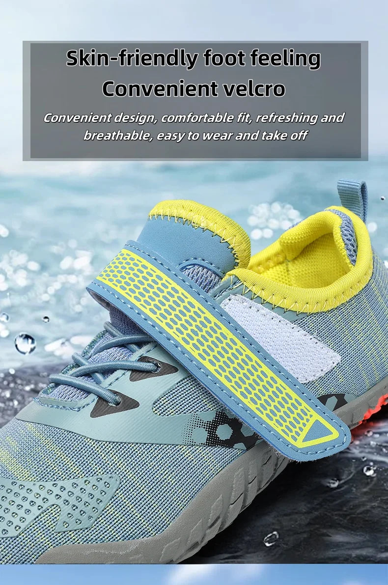 Children's Beach Barefoot Water Shoes, Swimming and Boating, Quick-Drying, Non-slip, Easy to Wear and Take off, Sports Shoes