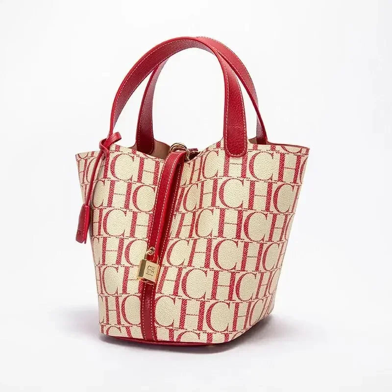 Large Capacity Commuter Travel Handbag Luxury Brand Fashion Texture Letter Printed Women's Shoulder Bag