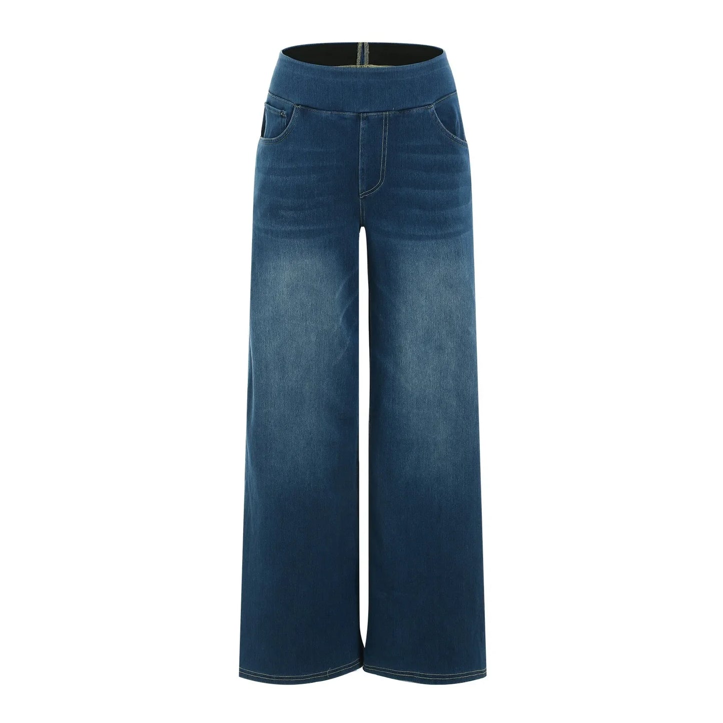 Fashion Baggy Jeans For Women Bleached Vintage High Waist Pants