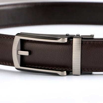 Men Belt High Quality Faux Leather Men's Belt Waist Strap for Male Automatic Buckle Belts for Men Alloy Buckle 3.1cm Black Brown