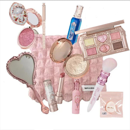 Makeup Set All In Flower Knows Little Angel Highlighter Powder Blush Strawberry Rococo Lip Gloss Perfume Kit