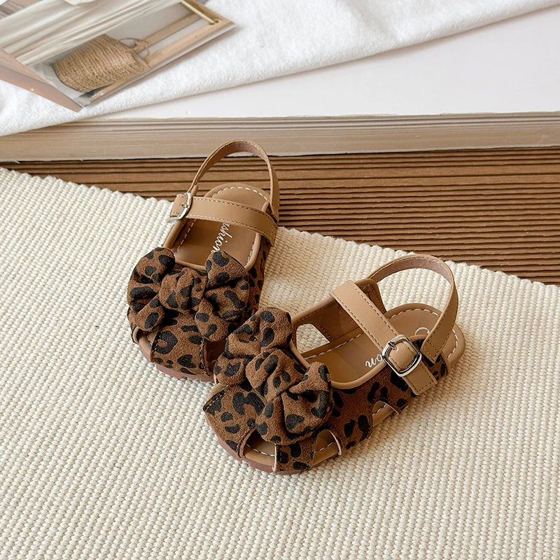 Summer Baby Girls Sandals Children Floral Bow Princess Shoes Soft Non Slip Toddler Kids Beach Shoes Comfortable Infant Sandals