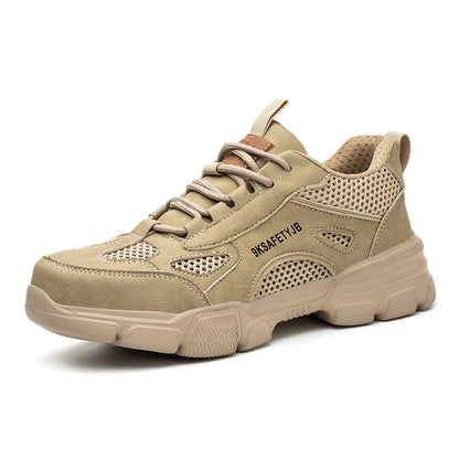 Unisex Mesh Steel Toe Cap Summer Safety Shoes For Men Light Breathable Sneaker Comfortable Indestructible Hombre Work Sneakers