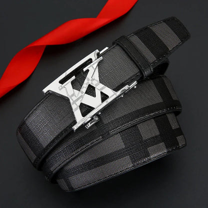 Luxury brand belt New genuine leather fashionable printed men's belt trend business versatile jeans belt for
