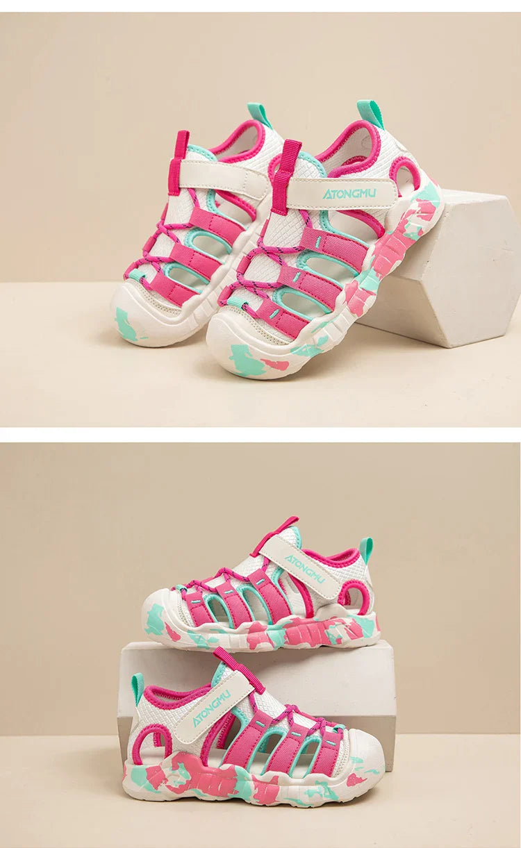 New Girls Sandals Children Water Shoes Cute Outdoor Non-slip Kids Sports Shoes Girls Boy Sandals Sneaker 4 To 12 Years