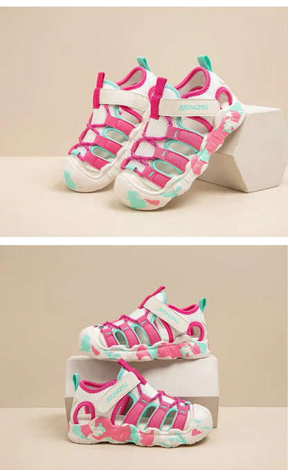 New Girls Sandals Children Water Shoes Cute Outdoor Non-slip Kids Sports Shoes Girls Boy Sandals Sneaker 4 To 12 Years