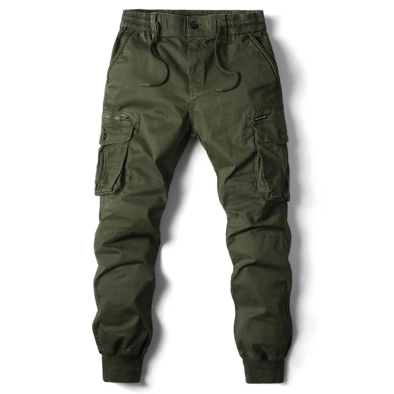 New Cotton Men Cargo Pants Khaki Casual Men Tactical Joggers Cargo Multi-Pocket Fashion Black Army Light gray Trousers Work Wear