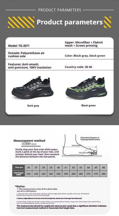 New insulated 10KV anti-smash and anti-puncture labor protection shoes Lightweight and breathable safety protection work shoes