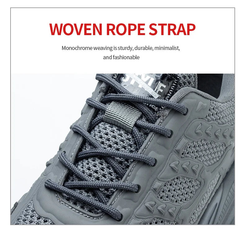 Summer Work Shoes with protection breathable Lightweight ShoesSteel Toe Shoes Men  Anti-smashing Industrial Safety Shoes