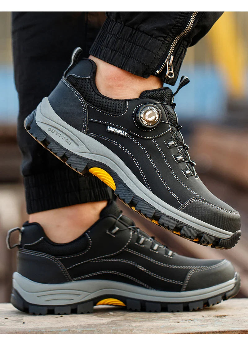 Men's Steel Head Safety Shoes Puncture And Smash Resistant Lightweight Sole Breathable Upper for Outdoor Workshop Work Shoes