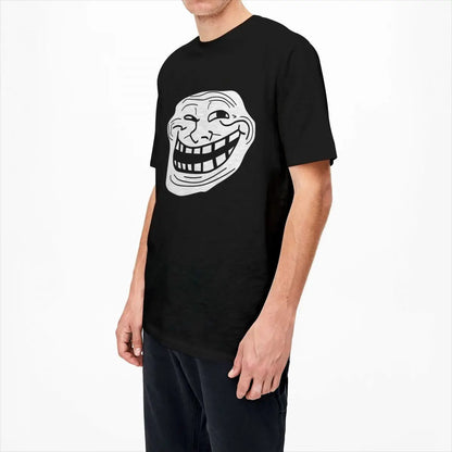 Rage Comic Trollfac T Shirt Funny Anime Hip Hop T-Shirts Short-Sleeved Awesome Tops Summer Pure Cotton Round Neck  6XL Clothes