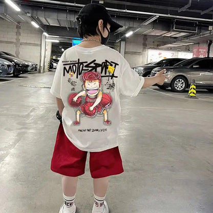 Shohoku Cotton Boys Clothes Sets Summer T-Shirt + Short Pants 2PCS Sport Basketball Kids Clothing Children Outfits 6 8 10 12 14