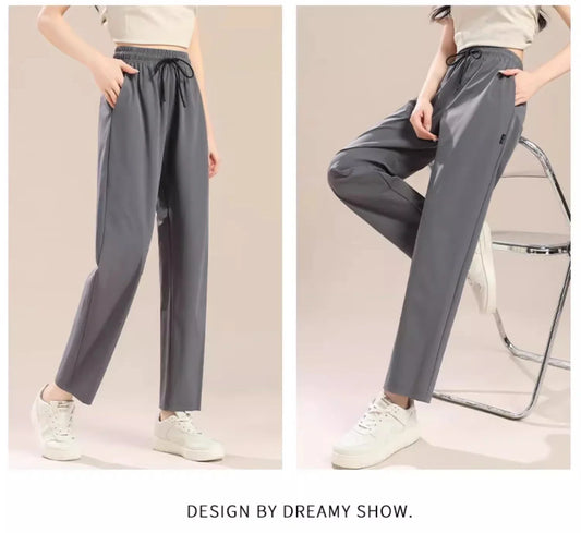 Loose broad legs lazy casual casual straight-leg pants