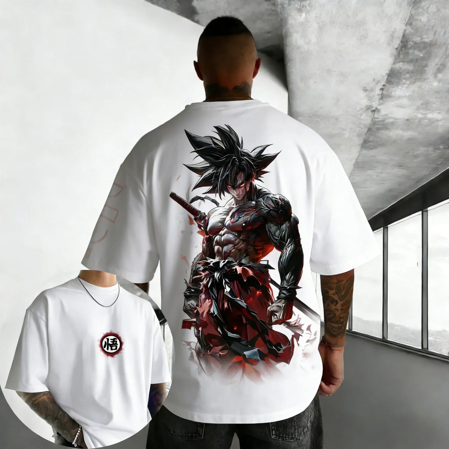 Anime Oversized Cotton T-shirt Summer Printed Unisex Street Hip Hop Loose Casual Short Sleeve Top