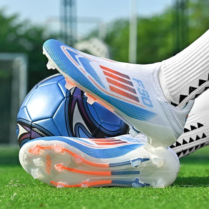 New Men Soccer Shoes Outdoor Sport Football Boots Training Breathable Match Boys Adult Cleats Non Slip Long Spikes Comfortable