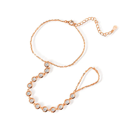 3mm Moissanite Bracelets for Women Girls 15-20cm Adjustable Chain 925 Sterling Silver Plated 18k Dainty Bubble Bracelet