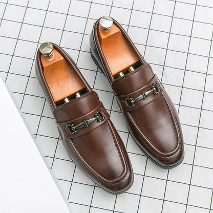 Classic Formal Leather Shoes Men Retro Party Social Office Leather Shoes Man Trend Men's Dress Shoes Casual Business Loafers Man