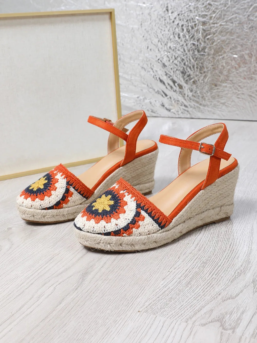 Women's Knitted Wedge Heel Sandals