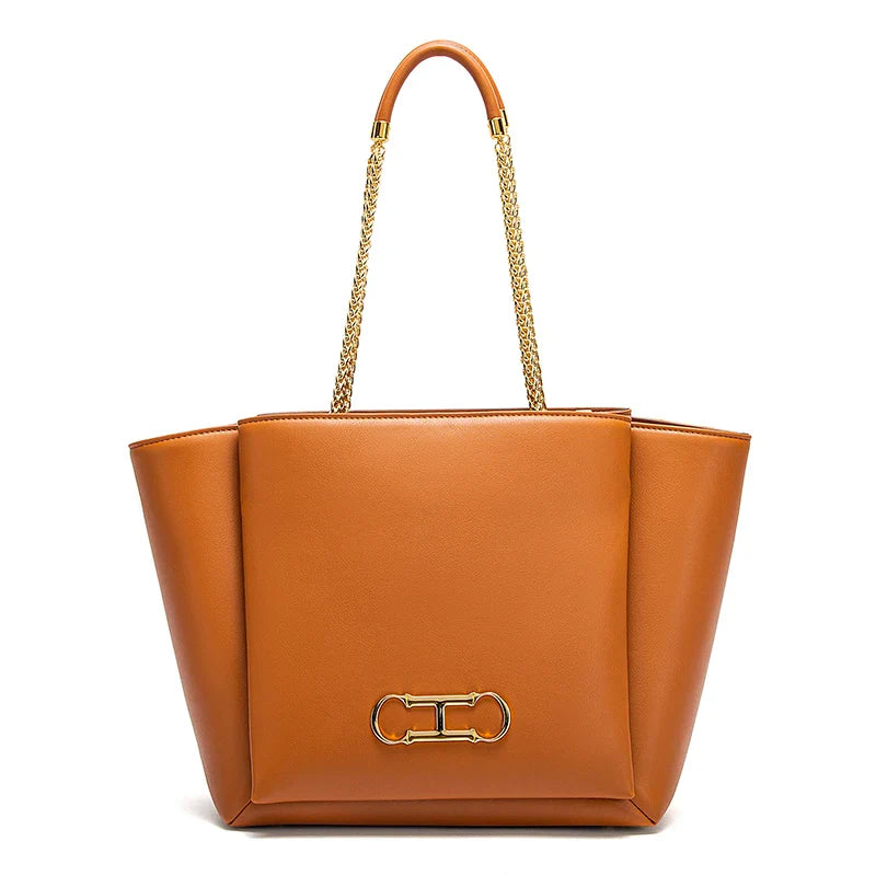 Women's Tote Bag 2026 Spring New Brown Magnetic Buckle Storage Bag Large Capacity Commuter Chain Bag