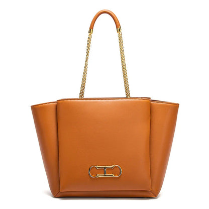 Women's Tote Bag 2026 Spring New Brown Magnetic Buckle Storage Bag Large Capacity Commuter Chain Bag