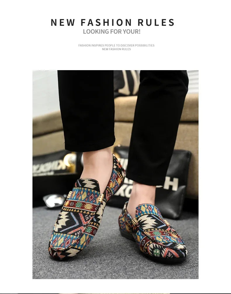 Summer Outdoor Men's Casual Shoes Breathable Man Loafers Lazy Shoes Comfortable Walking Sneakers Non-slip Flats Driving Shoes