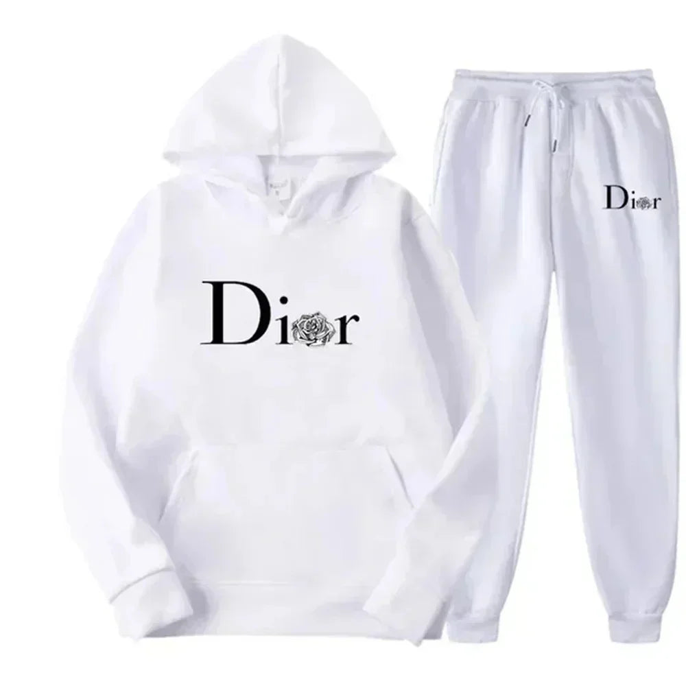 New Men's Fashion Fitness Outdoor Jogging and Casual Sets, Autumn Two-piece Long-sleeved Sweatshirts and Sweatpants for Men