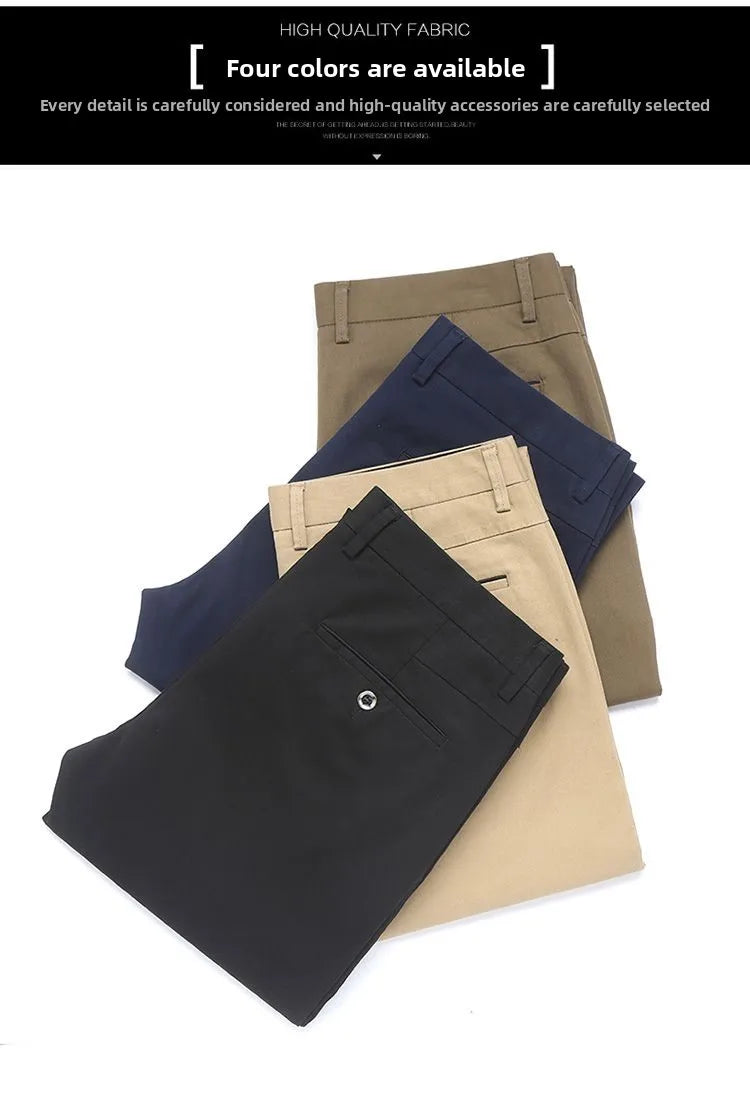Men's Business Casual Pants Spring Summer Elastic Trousers Office Suit Pant Quick Dry Formal Stretch Pant Breathable Comfortable