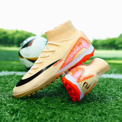 New Men Women Professional Football Boots Training Cleats Sport Sneakers Trainer Lightweight Grass Non-slip Match Soccer Shoes