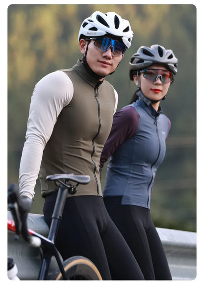Winter Cycling Clothing for Men Fleece Cycling Sets Long Sleeve Jersey with Pockets Long Bicycle Bib Pants for Road Bikes