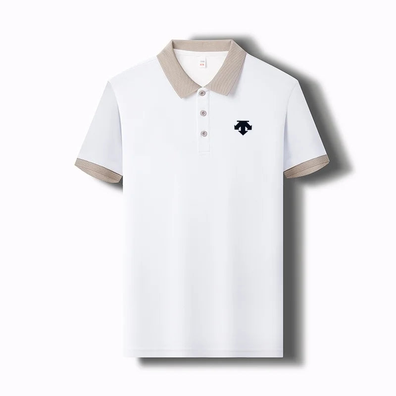 New Designer Original Men's Polo Shirt New Collar Luxury Printed Short Sleeved Casual Business T-shirt Comfortable Men's Wear