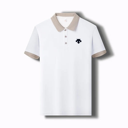 New Designer Original Men's Polo Shirt New Collar Luxury Printed Short Sleeved Casual Business T-shirt Comfortable Men's Wear