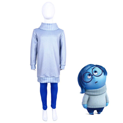 NewAnime Movie Inside Out Joy Cospaly Costume Joy Anger Fear Cos Outfits For Adult Kids Halloween Stage Performance Costume