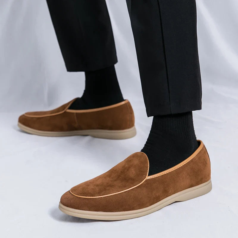 Fashion Men Luxury Brand Loafer Shoes Spring British Style Suede Men's Casual Shoes Breathable Comfort Slip-on Men Wedding Shoes