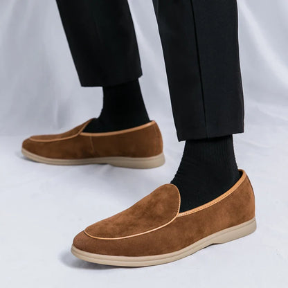 Fashion Men Luxury Brand Loafer Shoes Spring British Style Suede Men's Casual Shoes Breathable Comfort Slip-on Men Wedding Shoes
