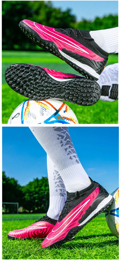 Men Training Football Boots Non-Slip Soccer Shoes Outdoor Cleats Futsal Breathable Sneakers Unisex Comfortable FG/TF Ultralight