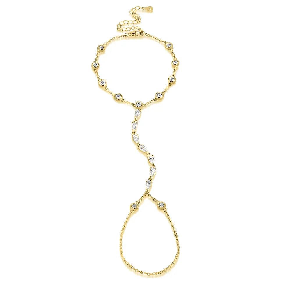 3mm Moissanite Finger Bracelets for Women 15-21cm Adjustable Chain GRA Certified s925 Sterling Silver Bubble Bracelet