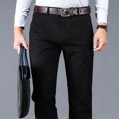 Men's Business Casual Pants Spring Summer Elastic Trousers Office Suit Pant Quick Dry Formal Stretch Pant Breathable Comfortable