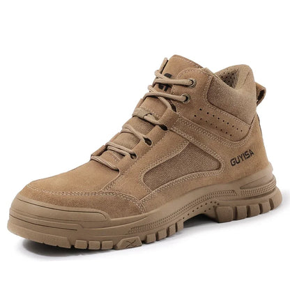 New Anti Smashing and Anti Puncture Men's and Women's Safety Shoes  Protective Boots  Wear-resistant Suede Shoes  Anti Scalding