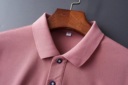 High end brand men's exquisite printed polo shirt short sleeve 2024 summer new cool and comfortable silk casual lapel T-shirt