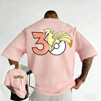 30th Anniversary Nineetales Printed T-shirt Summer Men's and Women's Loose Casual Hip Hop Trendy Short Sleeve Top