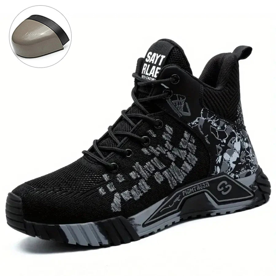 Lightweight Work Boots Indestructible Safety Shoes Men Steel Toe Shoes Puncture-Proof Sneakers Women Work Shoes Tactical Boots ﻿