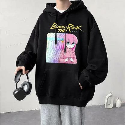 Anime Cos BOCCHI THE ROCK! Hoodie Kessoku Band Logo Couples Hoodies Goto Hitori Ijichi Nijika Cospaly Oversized Long Sleeve Male