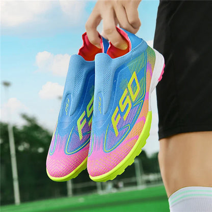 New Men Football Boots Outdoor High-top Soccer Shoes Cleats Hot-selling Grass Match Indoor Sneakers Non-Slip High-quality
