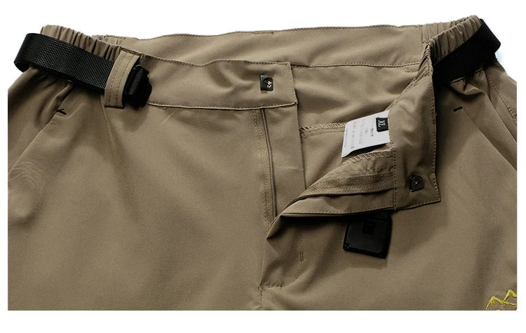 Men's Breathable Sports Pants Lightweight Hiking with Zipper Pocket Quick Dry Water Resistant Fishing Travel Trousers