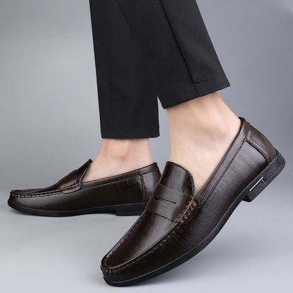 Genuine Leather Men Shoes Casual Italian Men Loafers Breathable Office Shoes Men Designer Slip On Driving Shoes Plus Size 38-46