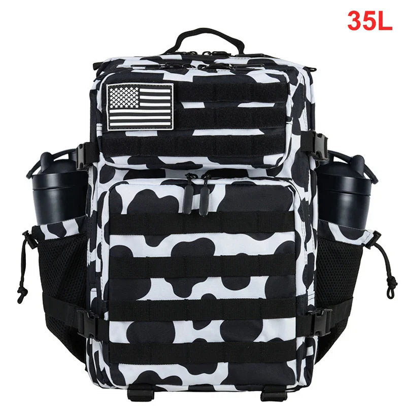 35L Tactical Backpack for Women Men Molle Outdoor Travel Camping Hiking Bag Sports Weekend Athlete Gym Rucksack Dual Cup Holders