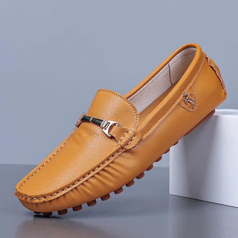 Handmade Leather Casual Men Shoes Design Loafers Man Comfortable Slip on Men Loafers Hot Sale Moccasins Driving Shoes